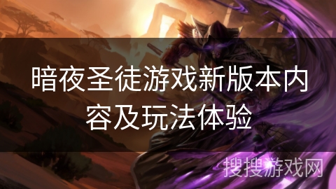 暗夜圣徒游戏新版本内容及玩法体验