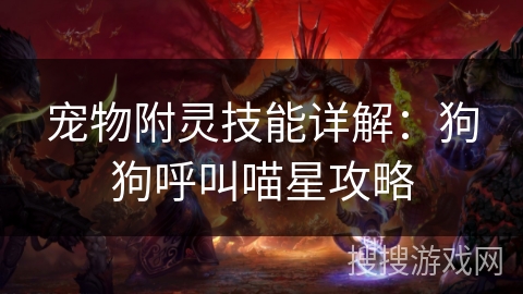 宠物附灵技能详解:狗狗呼叫喵星攻略 宠物附灵技能详解:狗狗呼叫喵星攻略
