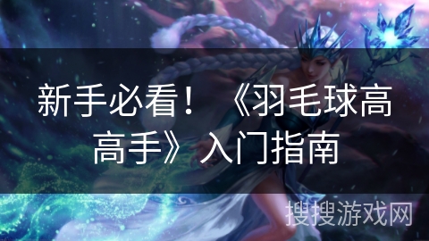 新手必看!《羽毛球高高手》入门指南 新手必看!《羽毛球高高手》入门指南