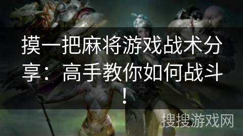 摸一把麻将游戏战术分享:高手教你如何战斗! 摸一把麻将游戏战术分享:高手教你如何战斗!