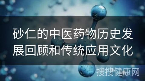 砂仁的中医药物历史发展回顾和传统应用文化