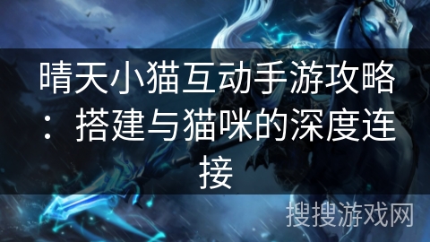 晴天小猫互动手游攻略:搭建与猫咪的深度连接 晴天小猫互动手游攻略:搭建与猫咪的深度连接