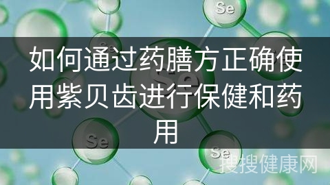 如何通过药膳方正确使用紫贝齿进行保健和药用