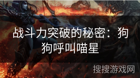 战斗力突破的秘密：狗狗呼叫喵星