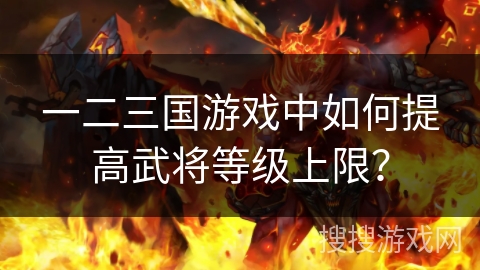 一二三国游戏中如何提高武将等级上限? 一二三国游戏中如何提高武将等级上限?