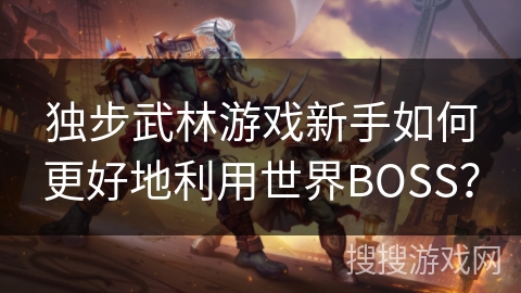 独步武林游戏新手如何更好地利用世界BOSS？