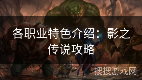各职业特色介绍：影之传说攻略