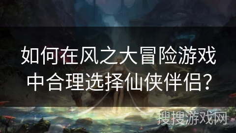 如何在风之大冒险游戏中合理选择仙侠伴侣？