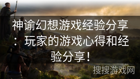 神谕幻想游戏经验分享：玩家的游戏心得和经验分享！