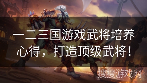 一二三国游戏武将培养心得，打造顶级武将！