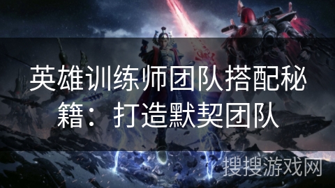英雄训练师团队搭配秘籍：打造默契团队