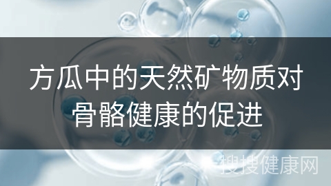 方瓜中的天然矿物质对骨骼健康的促进