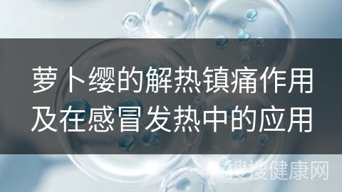 萝卜缨的解热镇痛作用及在感冒发热中的应用