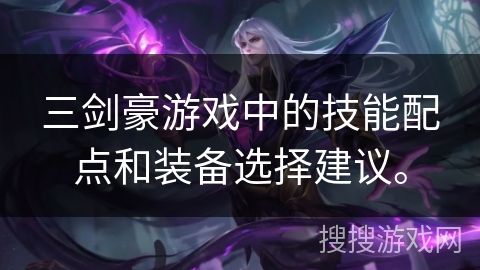 三剑豪游戏中的技能配点和装备选择建议。
