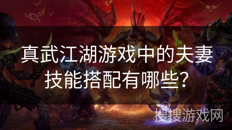 真武江湖游戏中的夫妻技能搭配有哪些？