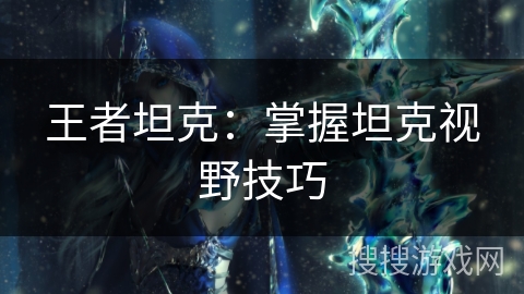 王者坦克：掌握坦克视野技巧