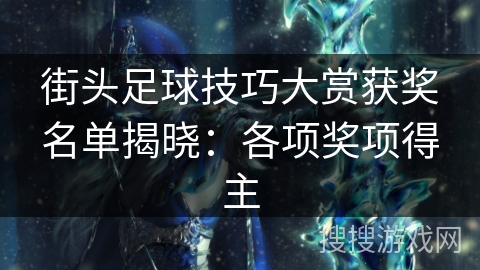 街头足球技巧大赏获奖名单揭晓:各项奖项得主 街头足球技巧大赏获奖名单揭晓:各项奖项得主