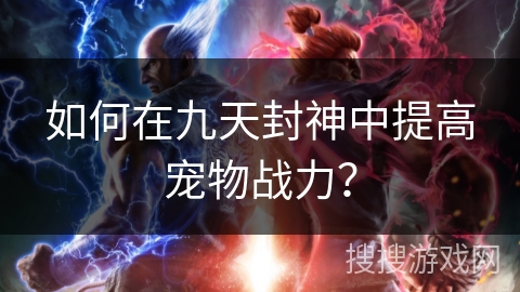 如何在九天封神中提高宠物战力？