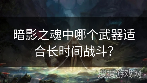 暗影之魂中哪个武器适合长时间战斗？