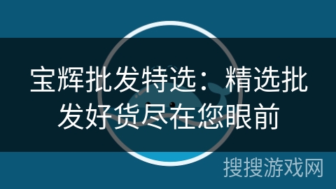 宝辉批发特选:精选批发好货尽在您眼前 宝辉批发特选:精选批发好货尽在您眼前