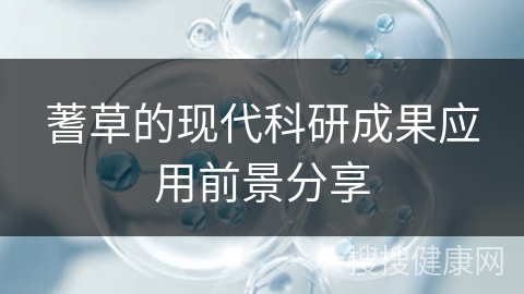 蓍草的现代科研成果应用前景分享