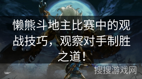 懒熊斗地主比赛中的观战技巧,观察对手制胜之道!