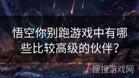 悟空你别跑游戏中有哪些比较高级的伙伴？