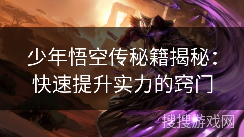 少年悟空传秘籍揭秘：快速提升实力的窍门