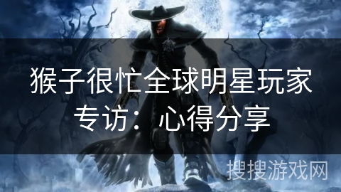 猴子很忙全球明星玩家专访：心得分享