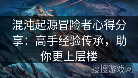 混沌起源冒险者心得分享：高手经验传承，助你更上层楼