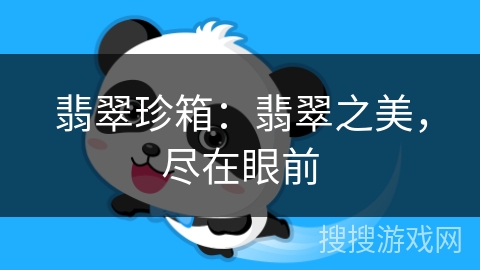 翡翠珍箱：翡翠之美，尽在眼前