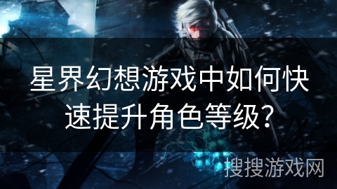 星界幻想游戏中如何快速提升角色等级？