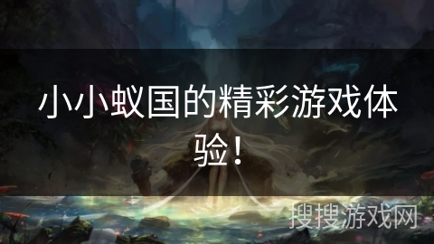 小小蚁国的精彩游戏体验！