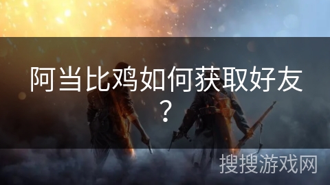 阿当比鸡如何获取好友？