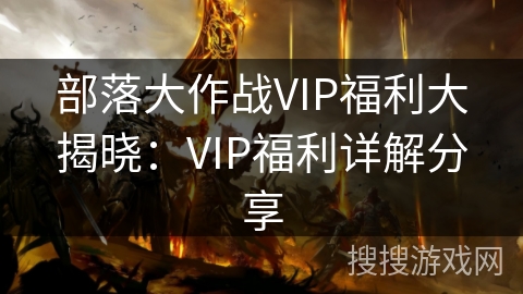 部落大作战VIP福利大揭晓：VIP福利详解分享