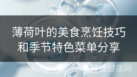 薄荷叶的美食烹饪技巧和季节特色菜单分享