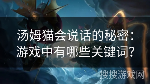 汤姆猫会说话的秘密:游戏中有哪些关键词? 汤姆猫会说话的秘密:游戏中有哪些关键词?
