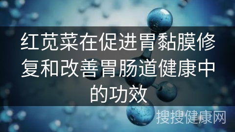 红苋菜在促进胃黏膜修复和改善胃肠道健康中的功效