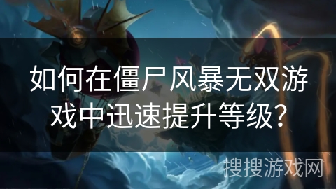 如何在僵尸风暴无双游戏中迅速提升等级？
