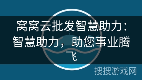 窝窝云批发智慧助力：智慧助力，助您事业腾飞