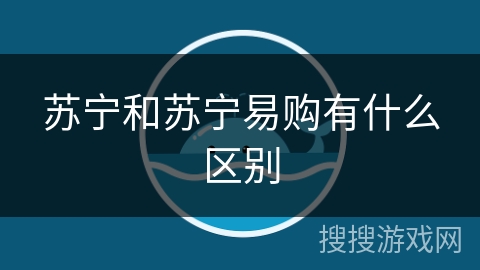 苏宁和苏宁易购有什么区别 苏宁和苏宁易购有什么区别