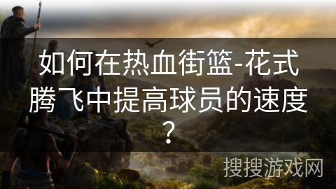 如何在热血街篮-花式腾飞中提高球员的速度？