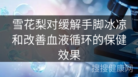 雪花梨对缓解手脚冰凉和改善血液循环的保健效果