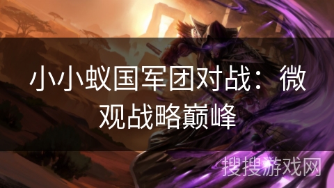 小小蚁国军团对战:微观战略巅峰 小小蚁国军团对战:微观战略巅峰
