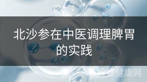 北沙参在中医调理脾胃的实践