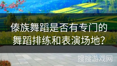 傣族舞蹈是否有专门的舞蹈排练和表演场地？