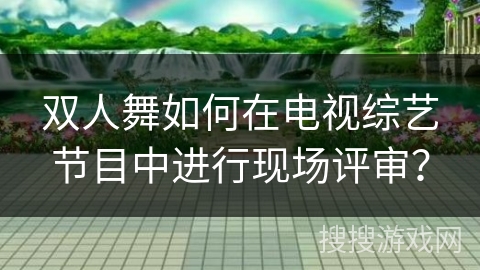 双人舞如何在电视综艺节目中进行现场评审?