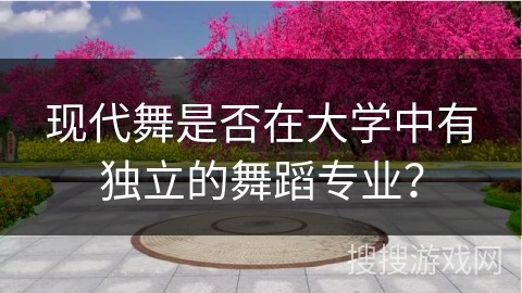 现代舞是否在大学中有独立的舞蹈专业？