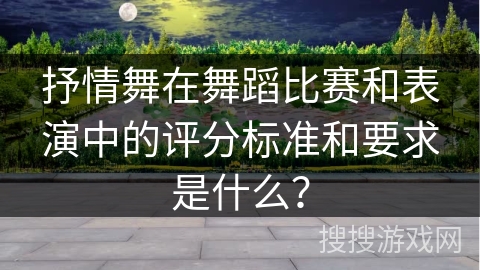 抒情舞在舞蹈比赛和表演中的评分标准和要求是什么？
