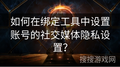 如何在绑定工具中设置账号的社交媒体隐私设置？